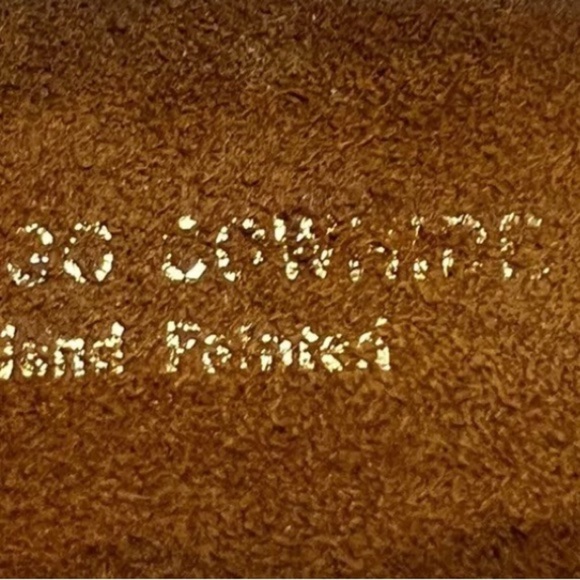 Vintage Latigo Cowhide Handtooled Painted Mushroom Belt, Size 34, Preowned - Picture 12 of 14